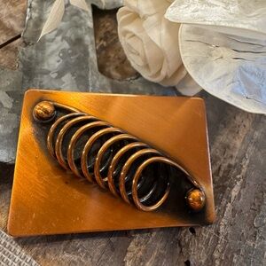 Vintage Renoir Copper Rectangle Brooch